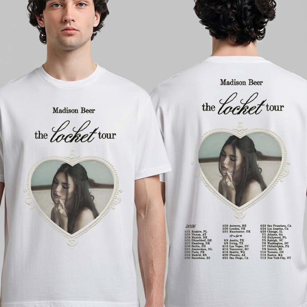 Madison Beer The Locket Tour 2026 World Tour Schedule Dates Two Sided T- Shirt90